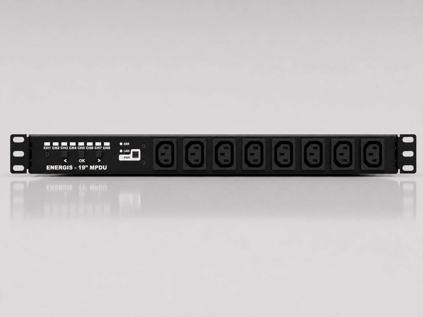 ENERGIS 19 inch managed PDU front view